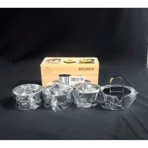 HULISEN Stainless Steel Bake and Cook Mousse Ring Set 4 Rings & 1 Taper